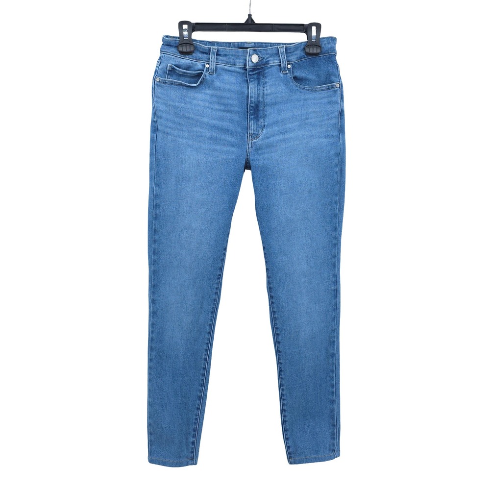 Uniqlo Jeans Womens 29 Skinny Mid Rise Medium Wash Blue Stretch Denim